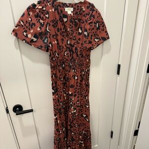 Maeve Somerset Leopard Maxi Dress by Anthropology